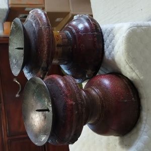 Vintage Dawali Gift Wooden Candle Stand Set 2
